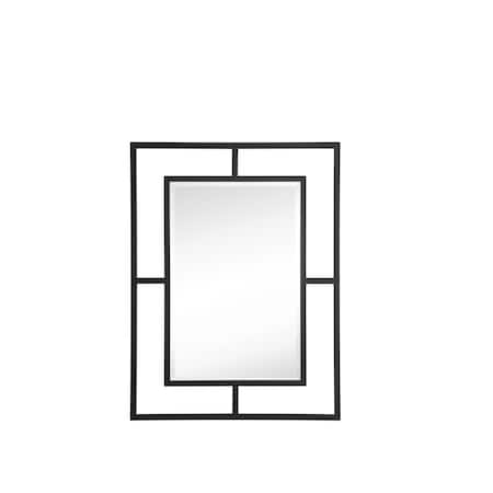 James Martin Vanities Boston 30in Rectangular Mirror, Matte Black 105-M30-MBK